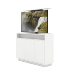 Meuble TV avec support motorisé pour écran 65" - blanc