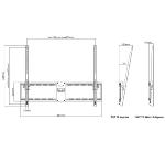 Support Fixe Inclinable 55"-75" 800x600, 75 Kg max