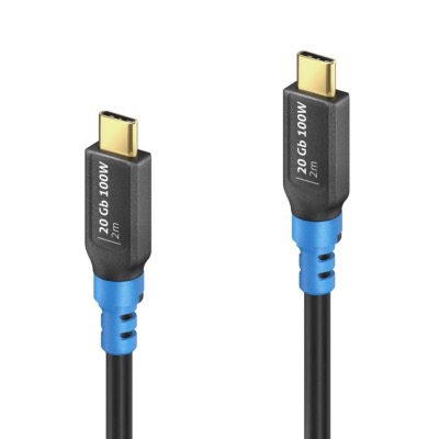 Câble USB4 Gen2 USB-C vers USB-C, noir, 2,00 m
