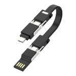 Câble USB USB-A+ USB-C /USB-C /Micro USB/Lightning  1.00 m BLANC