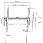 Support Fixe Tilting 0-10°,32-55"- 400 x 400 - 35 kg max