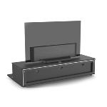 Meuble SPECTRAL 160cm abattant, passe câbles - NOIR
