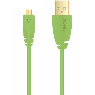 Micro USB Sync/Charge Câble 0.75 m Vert