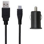 Liquidation Chargeur Auto USB 2.1 A + câble micro USB- Noir