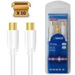 SXV8602 - Pack 10 pièces -10 % | Coax M-F 70 dB avec Adapt 2m
