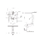 Support mural motorisé  articulé - 42-86"max 45 kg Vesa max 800/500