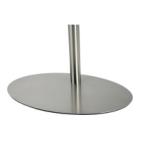 Base sol ovale, long 70, inox pour pied de sol DISCO