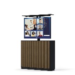 Meuble TV M AV Slimline 55" - Noyer / Noir