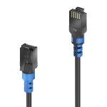 Câble RJ45 CAT 6a. SLIM - U/UTP - LSZH- noir - 0,30m