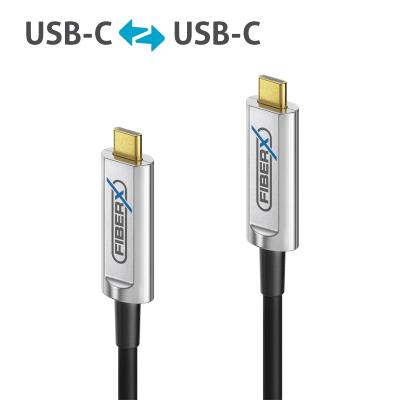 Câble USB 3.1 GEN 2 en fibre optique USB-C - USB-C  10.00m PURELINK