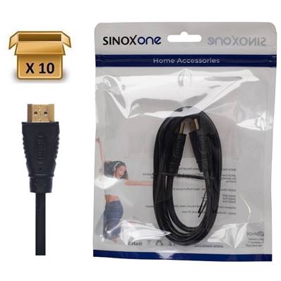SOV7861B - Pack 10 pièces -10 %|HDMI - 1.4 Standard - Noir - 1m -Bag
