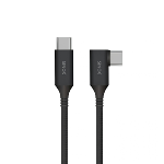 Câble Charge & Data USB-C- USB-C 3.2 100W Angle 90°, 2.00 m , Noir