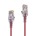 Câble RJ45  CAT 6. SLIM - UTP - LSOH - rouge - 1.50m