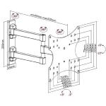 Support orientable inclinable -23-42"-Vesa 200- Poids max 20 kg