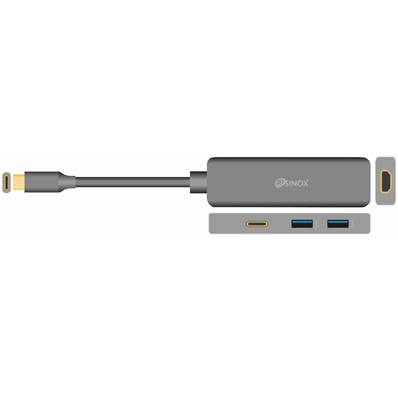 Hub iMedia USB Type C (m) - USBC3.1 (f) , 2X USB A 3.0 (f) , HDMI  (f