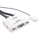 Commutateur double, VGA, USB, avec audio, intégr. câble