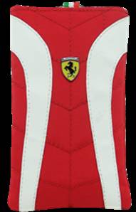 Liquidation  Etui velcro rouge/blanc Ferrari 135*80mm