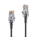 Câble RJ45 CAT 6. SLIM - UTP - LSZH- noir - 1,00m