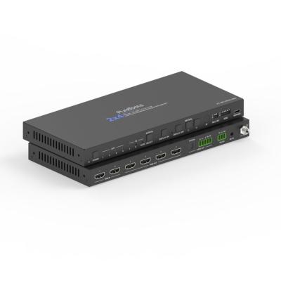 Répartiteur 2x4 HDMI 2.1 - 48Gbps avec Scaler et Audio De-Embedding