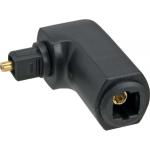 Adaptateur audio Coudé à 90° M/F Optique Toslink