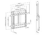 Support mural réglable en hauteur avec contrepoids, 60-90kg, 800x600 