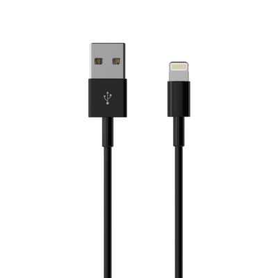 Câble de charge -USB  A 2,0  Lightning 1.00 m Noir