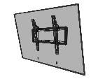 Support Fixe &  Inclinable 32"-65" 400x400, 50 Kg max