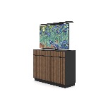 Meuble TV motorisé M AV pour écran 65" Noyer