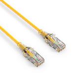 Câble RJ45 CAT 6. SLIM - UTP - LSOH - jaune - 1,00m