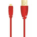 Micro USB Sync/Charge Câble 0.75 m Rouge