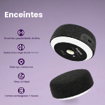 Enceinte Bluetooth avec surround virtuel, fixation magnétique