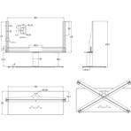 Pied de table Vesa max 800-400'-Poids max 50kg