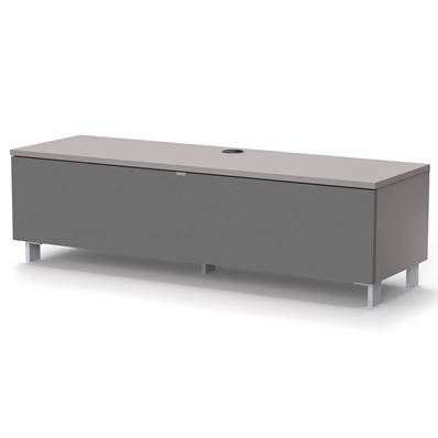 Meuble Just Basic - 130 cm avec un abattant, 2 compartiments - Gris