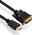 Câble HDMI / DVI - Secure Lock - 3.00 m