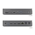 Station d'accueil USB-C - 2 HDMI +1 DP - 2 USB-C - 6 USB-A - 100W PD 