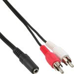 Adaptateur audio Jack F / RCA M, 20 cm 