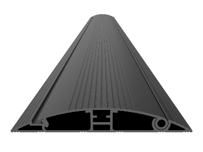 Goulotte noire  aluminium  sol 160 x 13.9 cm