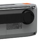 Radio d'urgence. Manivelle/panneau solaire . Bluetooth, USB-A 5V-2A