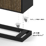 Meuble TV M AV Slimline 55" - Noyer / Noir