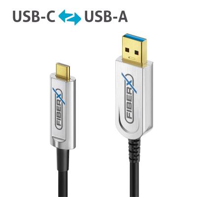 Câble USB 3.1 GEN 2 en fibre optique USB - USB-C  15.00m PURELINK