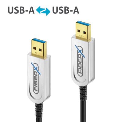 Câble USB 3.1 GEN 2 en fibre optique USB - USB  15.00m PURELINK