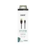 Cable Charge & Data Micro USB 2.00 m, Noir