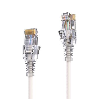 Câble RJ45 CAT 6. SLIM - UTP - LSOH - blanc - 0,25m