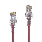 Câble RJ45  CAT 6. SLIM - UTP - LSOH - rouge - 0,25m