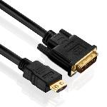 Câble HDMI / DVI - Secure Lock - 1.00 m
