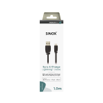 Câble de charge - Lightning  1.00 M Noir (certifié apple)