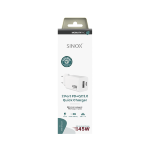 Chargeur Mural USB-A+USB-C PD45W, Blanc-PRO