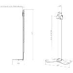 Support de sol 120 cm sans perçage - Vesa 400x400