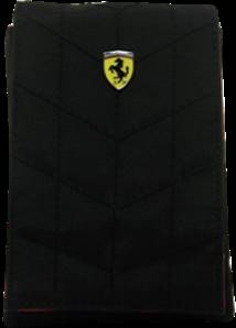 Liquidation  Etui rabat velcro noir Ferrari 125*80mm