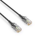 Câble RJ45 CAT 6. SLIM - UTP - LSZH- noir - 1,00m